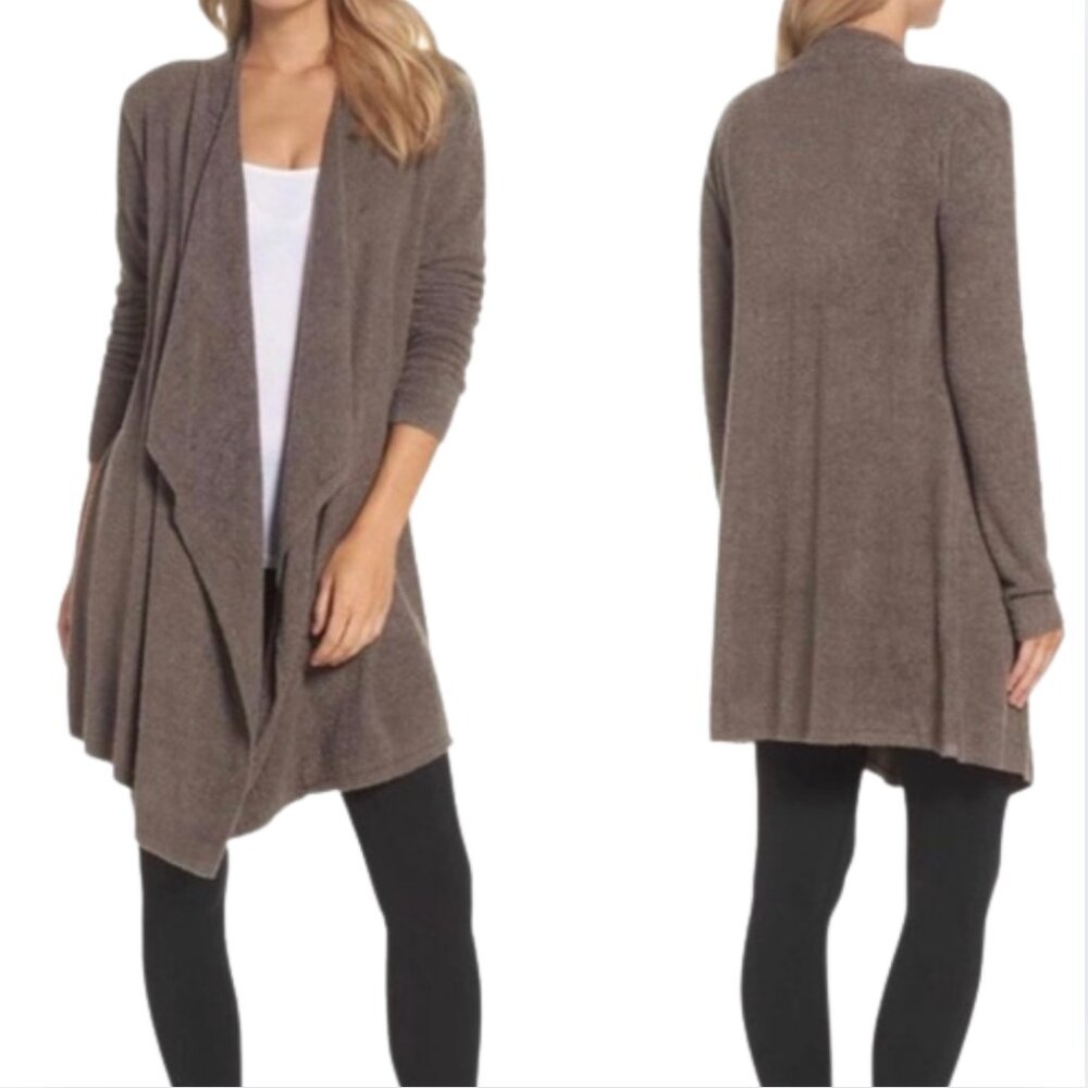 Barefoot Dreams Calypso Wrap CozyChic Lite Cardigan, Cocoa Brown, Size L/XL